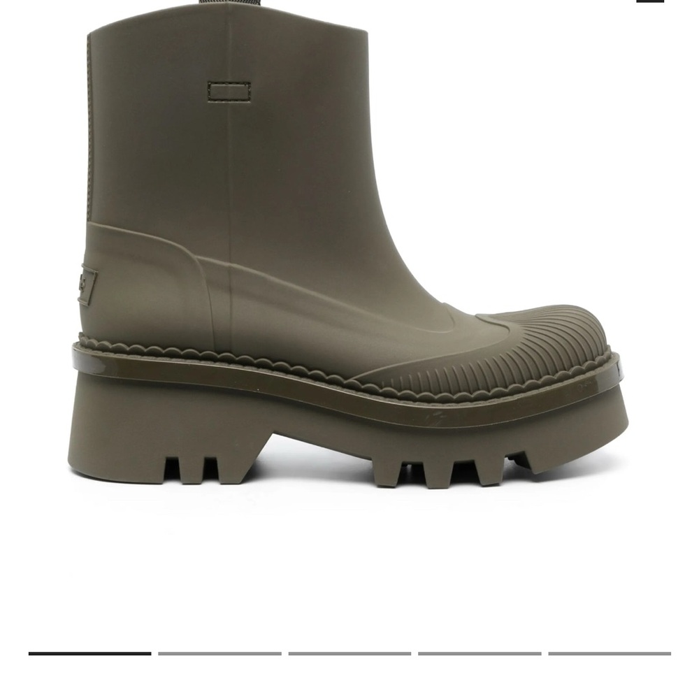 Chloe Raina Chunky Olive Green Rain Boots
